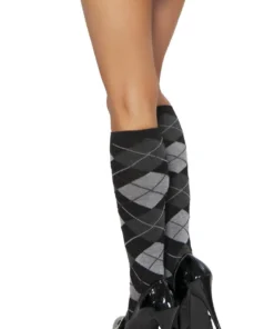 Roma Costume Hosiery Argyle Knee High Socks