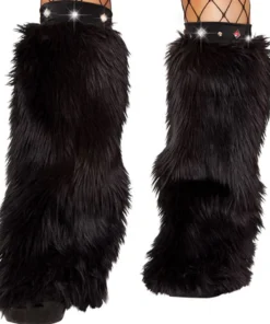 Roma Costume Fur And Rhinestone Leg Warmers