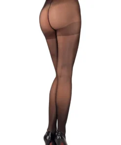 Starline Black Sheer Nylon Spandex Tights Hosiery