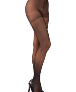 Starline Black Sheer Nylon Spandex Tights Hosiery