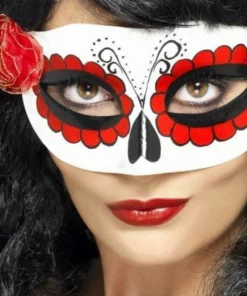 Smiffy's Accessories Dia De Los Muertos Half Mask
