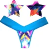 NevaNude Sporty Block Party Nipple Pasties & Thong Panty Lingerie