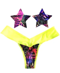 NevaNude Sporty California Love Nipple Pasties And Thong Panty Lingerie
