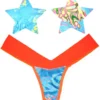NevaNude Sporty Tropical Skittles Nipple Pasties & Thong Panty Panties