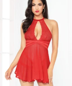 Seven Till Midnight Lingerie High Neck Keyhole Babydoll