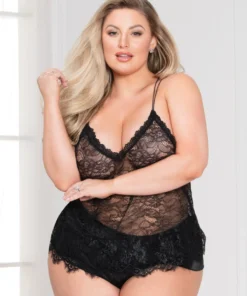 Seven Till Midnight Plus Size Lovely Lace Cami Set