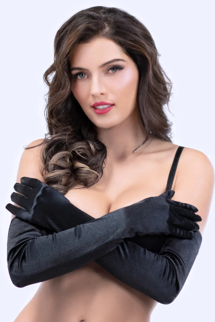 Seven Till Midnight Satin Opera Gloves Accessories 1 Seven Till Midnight Satin Opera Gloves Accessories
