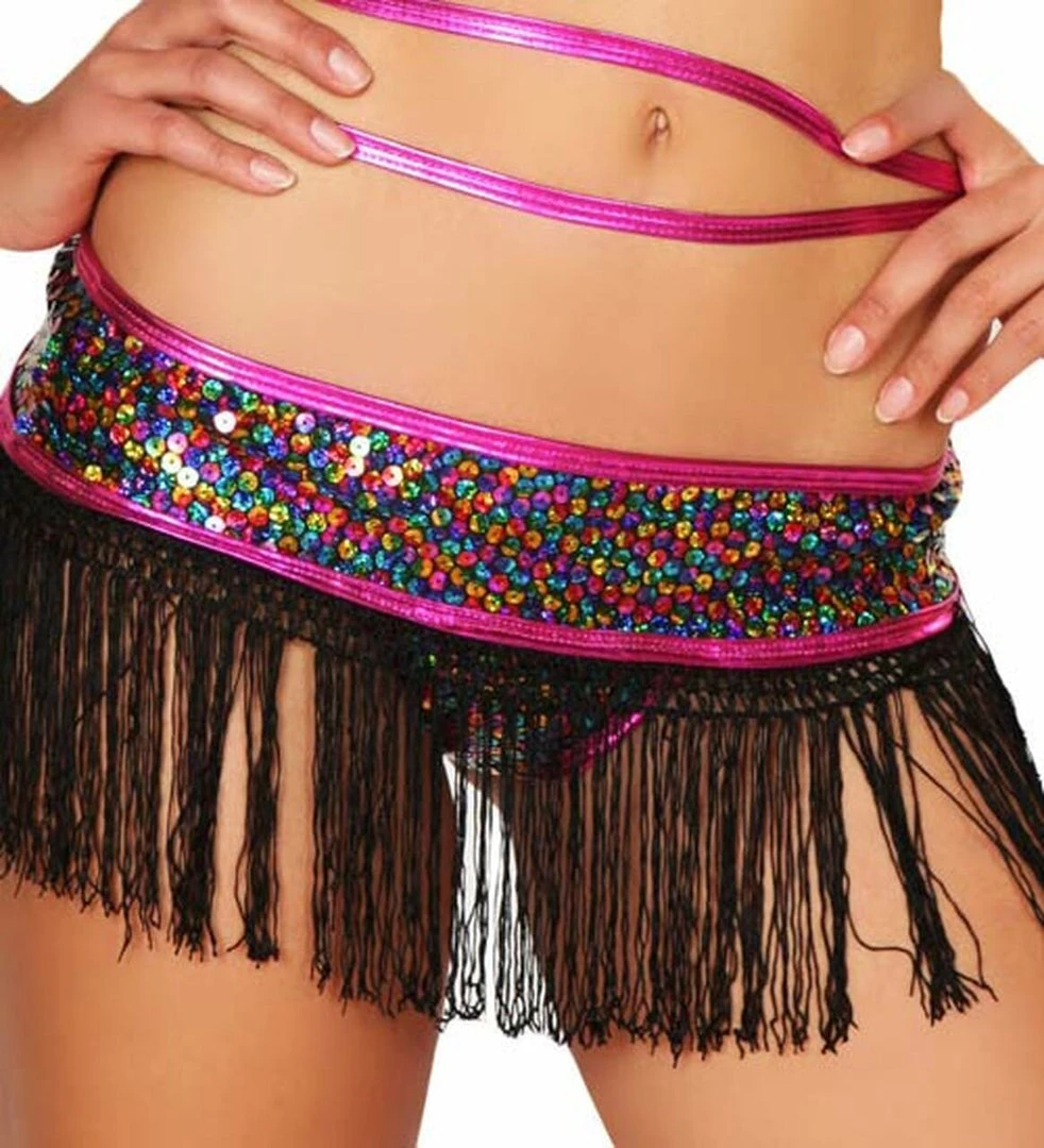 3WISHES Fringe Reflections Multi Colored Club Wear Outfit 6 3WISHES Fringe Reflections Multi Colored Club Wear Outfit