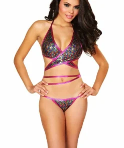 3WISHES Fringe Reflections Multi Colored Club Wear Outfit 22 3WISHES Fringe Reflections Multi Colored Club Wear Outfit