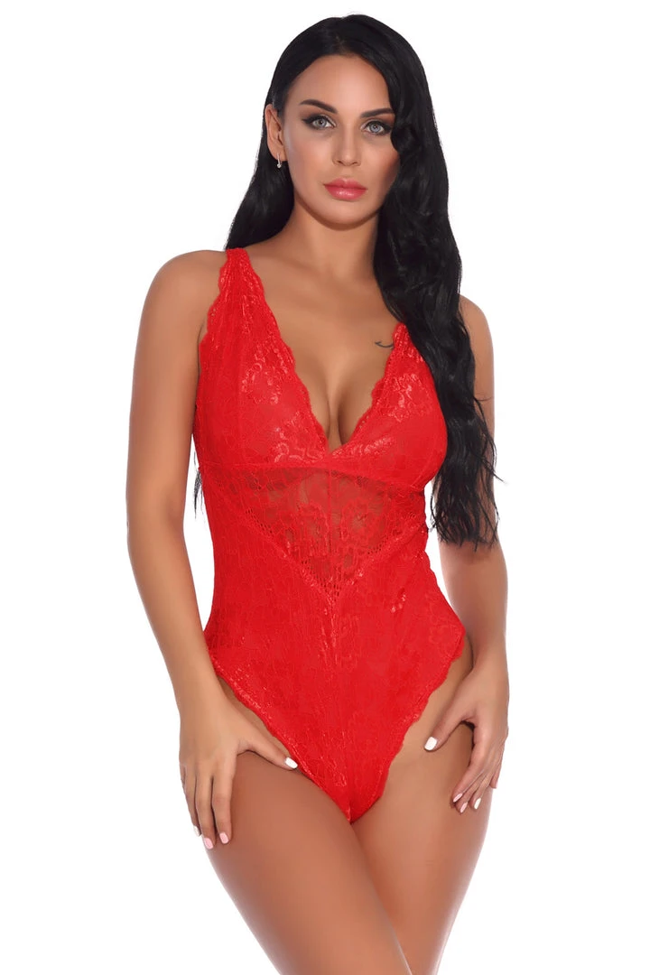 3WISHES Lingerie Lacy V-Cut Teddy 7 3WISHES Lingerie Lacy V-Cut Teddy