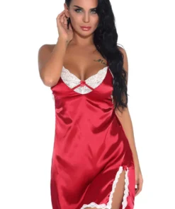 3WISHES Lovely Lace And Satin Chemise