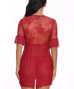 3WISHES Tie Front Robe And Thong Lingerie 29 3WISHES Tie Front Robe And Thong Lingerie