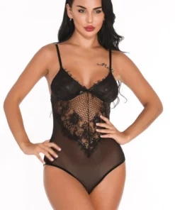 3WISHES Lingerie Lacy Inset Teddy