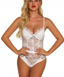 3WISHES Teddy Lingerie Darling Daisy Lace Teddy