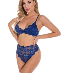 3WISHES Lingerie Lucky Lace Demi Bra And Panty