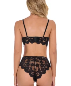 3WISHES Lingerie Lucky Lace Demi Bra And Panty