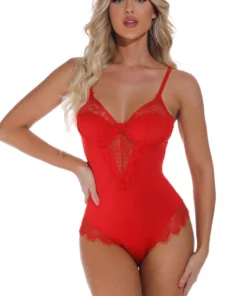 3WISHES Lingerie Lucky Lace Trim Teddy