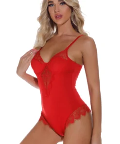 3WISHES Plus Size Lucky Lace Trim Teddy 29 3WISHES Plus Size Lucky Lace Trim Teddy