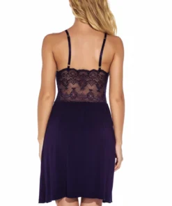 3WISHES Sleepwear Knit And Lace Chemise