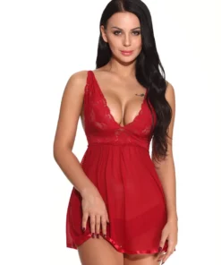 3WISHES Sheer Romance Babydoll Lingerie