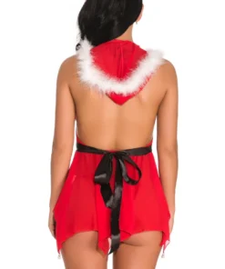 3WISHES Hooded Santa Lingerie Babydoll Babydoll Lingerie 13 3WISHES Hooded Santa Lingerie Babydoll Babydoll Lingerie