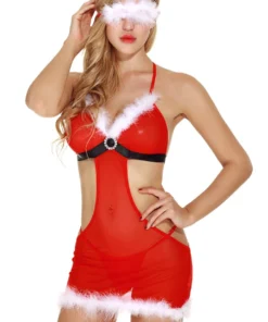 3WISHES Surprise Me Santa Chemise Lingerie