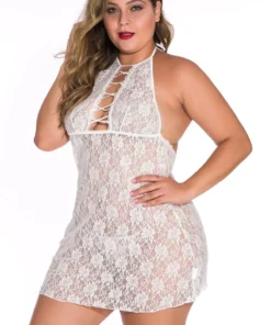 3Wishes Plus Size Daisy Lace Chemise 11 3Wishes Plus Size Daisy Lace Chemise