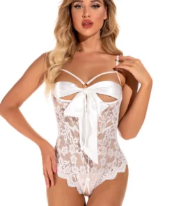 3WISHES Bow Front Bodysuit Lingerie 26 3WISHES Bow Front Bodysuit Lingerie
