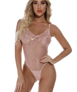 3WISHES Teddy Lingerie Romantic Rose Lace Teddy