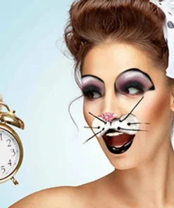 Xotic Eyes & Body Art Rabbit Face Stick On Face Mask