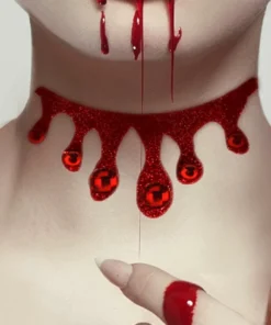 Xotic Eyes & Body Art Blood Lust Choker Body Art Sticker