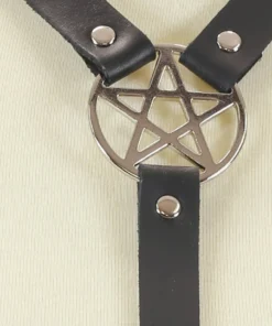 Funk Plus Lingerie Double Pentagram Leather Harness