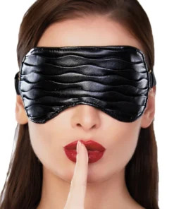 Allure Butter Soft Ruched Faux Leather Mask