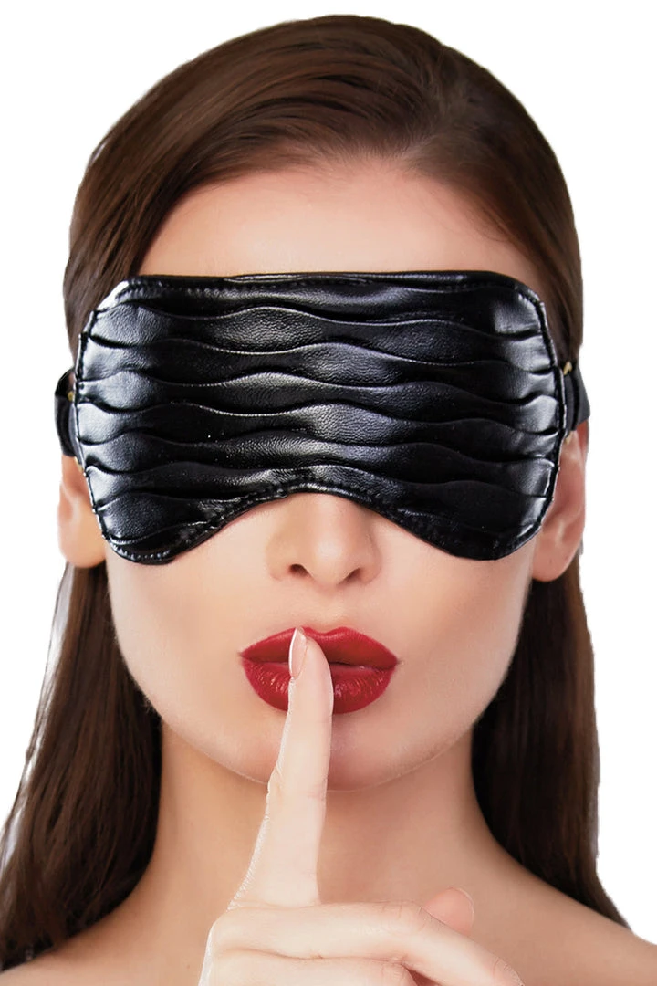 Allure Butter Soft Ruched Faux Leather Mask 1 Allure Butter Soft Ruched Faux Leather Mask