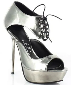 Ellie Shoes Alina Metallic High Heel Stilettos