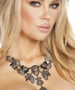 Roma Costume Skeleton Skull Necklace Accessories