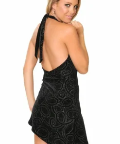 3WISHES Dresses Dazzle Velvet Halter Dress