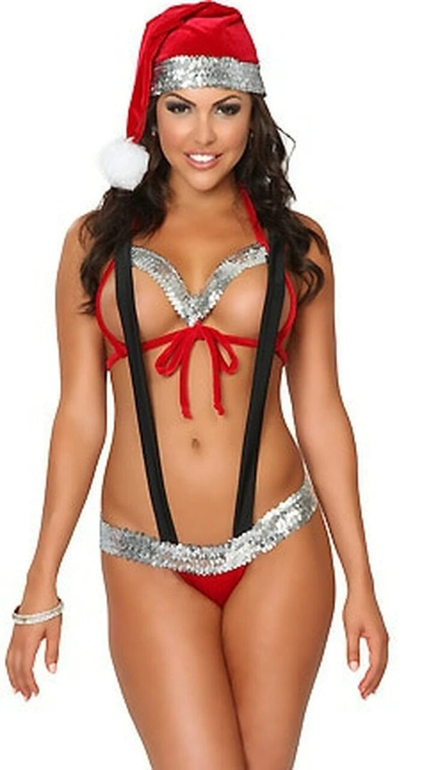 3WISHES Sequin Santa Lingerie Costume Lingerie Costumes 1 3WISHES Sequin Santa Lingerie Costume Lingerie Costumes