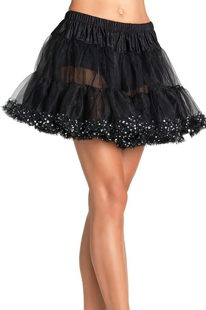 Leg Avenue Sequin Trimmed Petticoat 1 Leg Avenue Sequin Trimmed Petticoat
