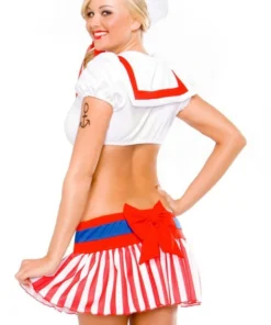 3WISHES Sexy Halloween Costumes Skimpy Sailor Outfit