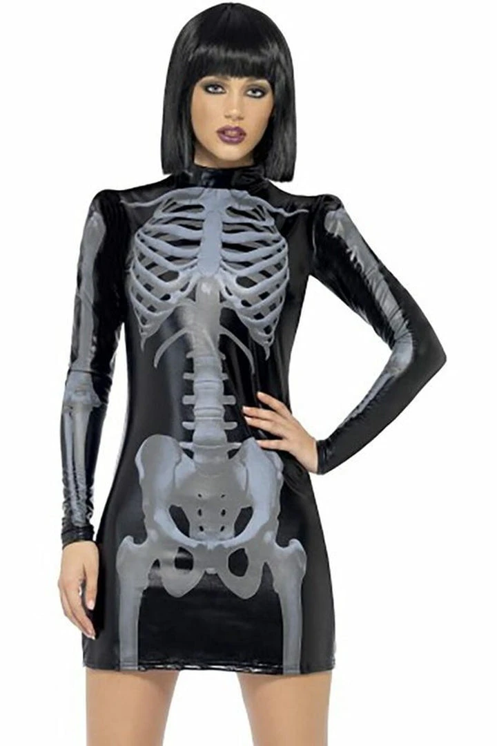 Fever Skeleton Print Costume Sexy Halloween Costumes 1 Fever Skeleton Print Costume Sexy Halloween Costumes