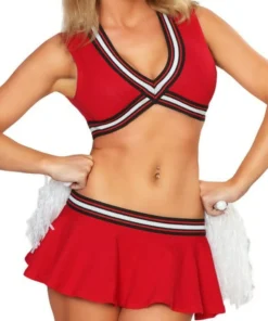 3WISHES Red Hot Sexy Cheerleading Costume