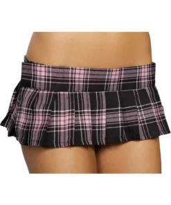 Roma Costume Pleated Plaid Schoolgirl Skirt
