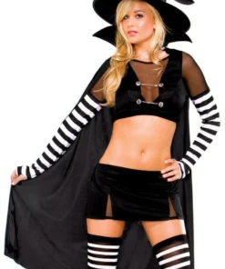 3WISHES Witch Costumes Black Widow Witch Costume