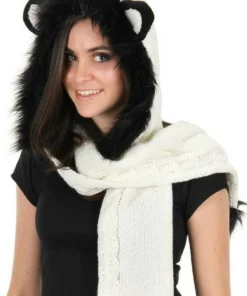 Elope Accessories Panda Knitted Hood