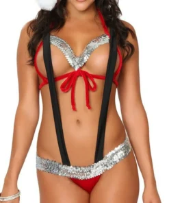 3WISHES Sequin Santa Lingerie Costume Lingerie Costumes