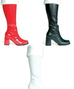 Ellie Shoes Fur Top Knee High GoGo Boots