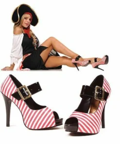 Ellie Shoes Pirate Wench Peep Toe Pump Shoes