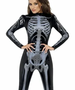 Fever Skeleton Catsuit Costume Sexy Halloween Costumes