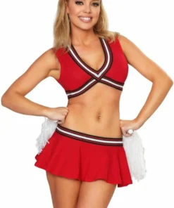 3WISHES Red Hot Sexy Cheerleading Costume